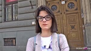 GERMAN SCOUT - Legitimate Jahre junge Studentin Sara AO Ass-fuck gefickt bei echten Casting nach der Uni